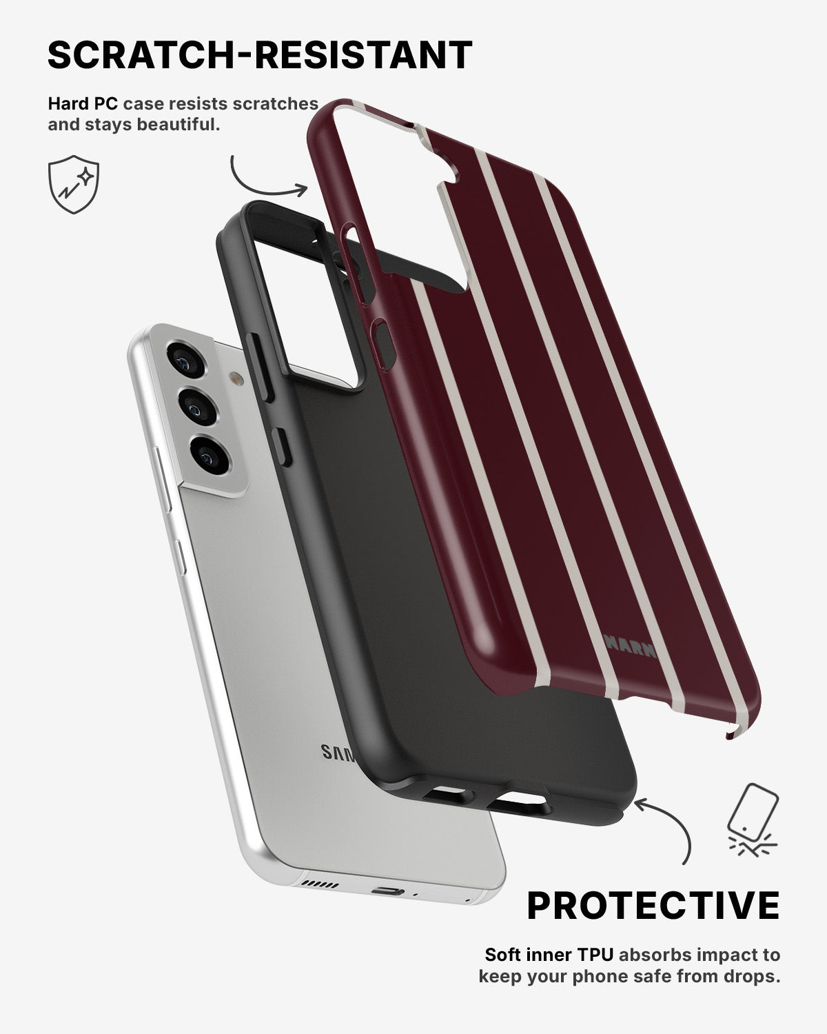 Samsung Galaxy S22 Tough Case – Rouge - View 2