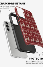 Samsung Galaxy S22 Tough Case – Reindeer Knit - View 2