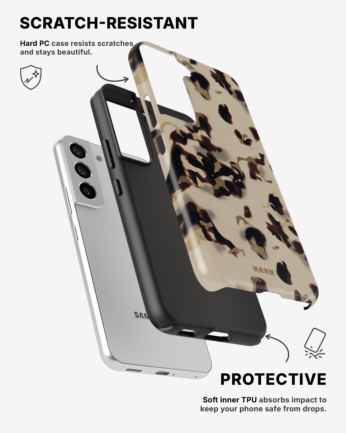 Samsung Galaxy S22 Tough Case – Golden Tortoise - View 2