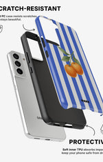 Samsung Galaxy S22 Tough Case – Orange Stripes - View 2