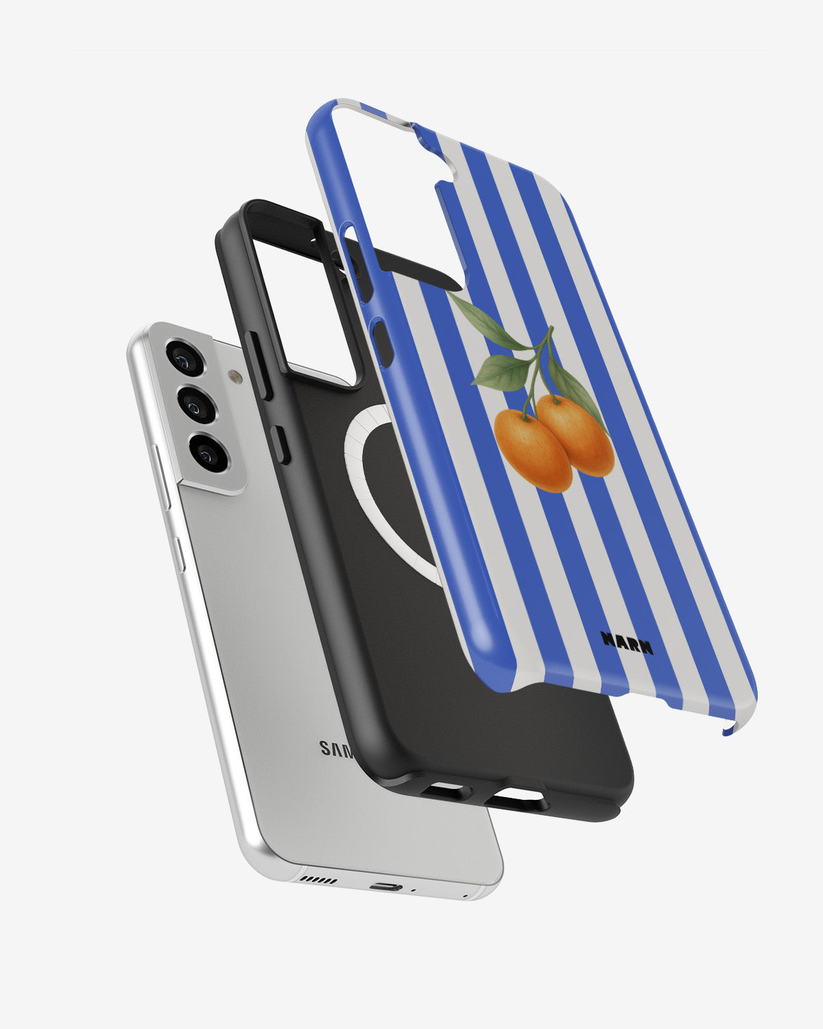 Samsung Galaxy S22 Tough Case – Orange Stripes - View 2