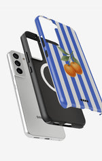 Samsung Galaxy S22 Tough Case – Orange Stripes - View 2