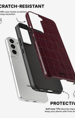 Samsung Galaxy S22 Tough Case – Rouge Croc - View 2