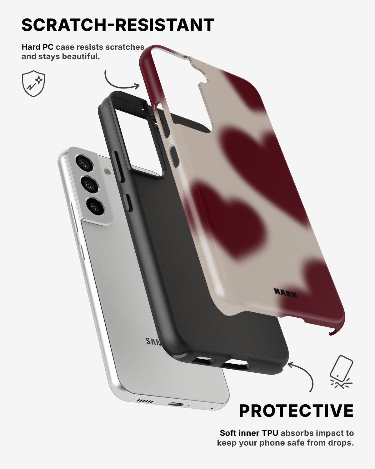 Samsung Galaxy S22 Tough Case – Heartbeat - View 2