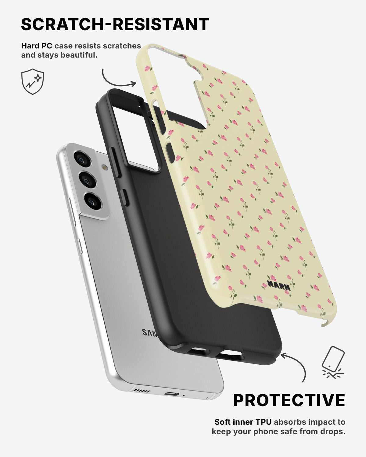 Samsung Galaxy S22 Tough Case – Petite Roses - View 2