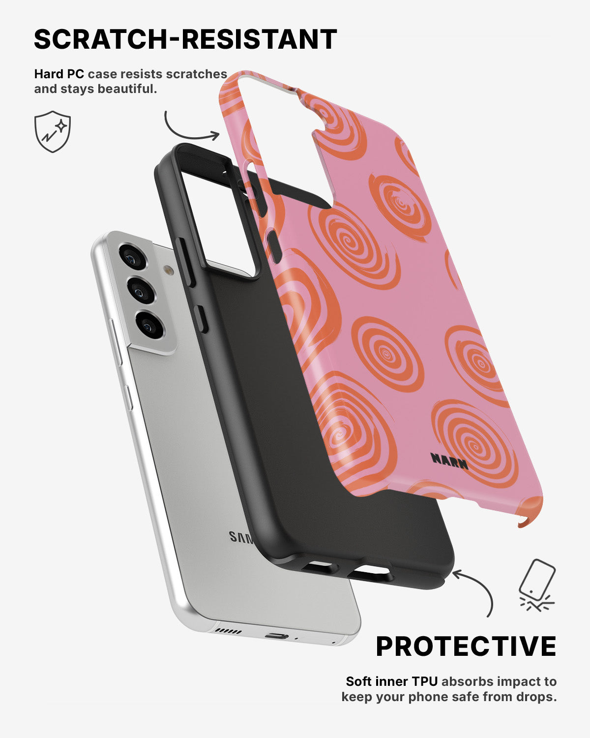 Samsung Galaxy S22 Tough Case – Candy Swirl - View 2