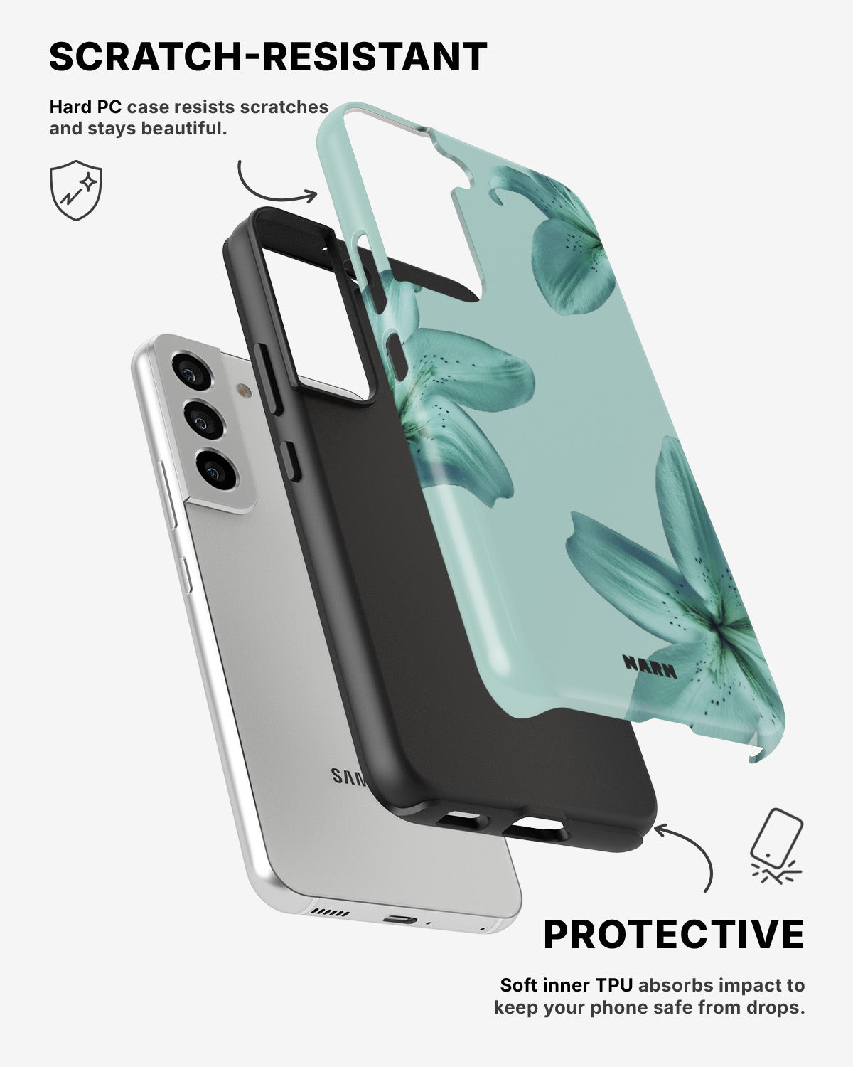 Samsung Galaxy S22 Tough Case – Sea Lily - View 2