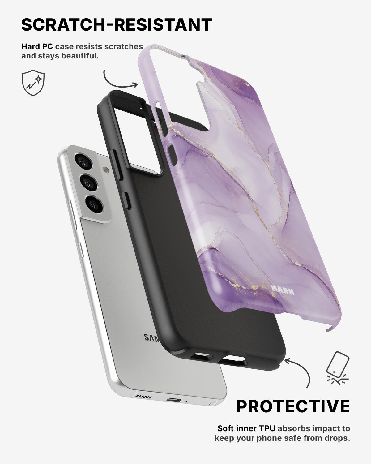 Samsung Galaxy S22 Tough Case – Lilac - View 2
