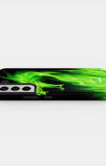 Samsung Galaxy S22 Tough Case – Green Flames Dragon - View 3