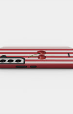 Samsung Galaxy S22 Tough Case – Cherry Stripes - View 3