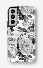 Samsung Galaxy S21 Tough Case – Black & White Bloom - View 1