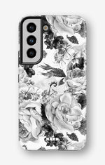 Samsung Galaxy S21 Tough Case – Black & White Bloom - View 1