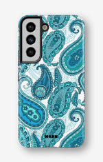 Samsung Galaxy S21 Tough Case – Turquoise Paisley - View 1