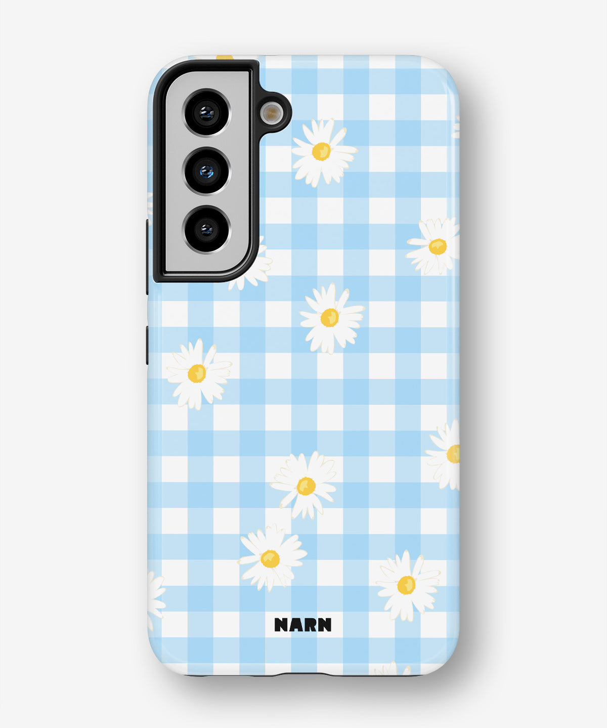 Samsung Galaxy S21 Tough Case – Blue Daisies - View 1