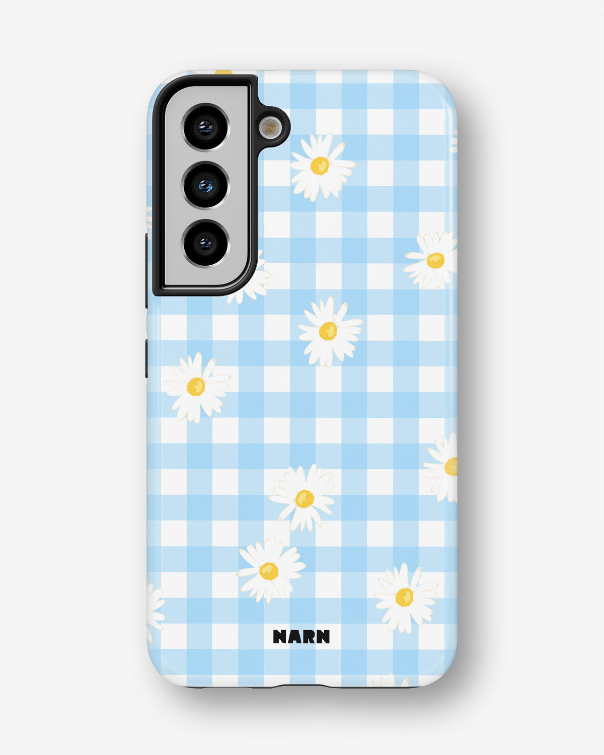 Samsung Galaxy S21 Tough Case – Blue Daisies - View 1
