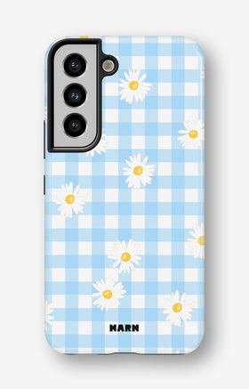Samsung Galaxy S21 Tough Case – Blue Daisies - View 1