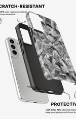 Samsung Galaxy S21 Tough Case – Grey Crystals - View 2