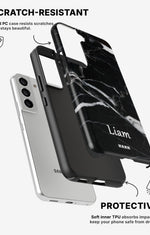 Samsung Galaxy S21 Tough Case – Custom - Black Marble - View 2