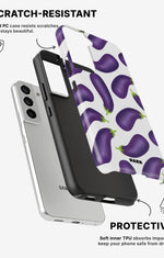 Samsung Galaxy S21 Tough Case – Eggplant Pattern - View 2