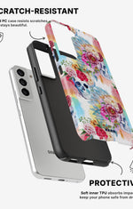 Samsung Galaxy S21 Tough Case – Flowered Skulls - View 2