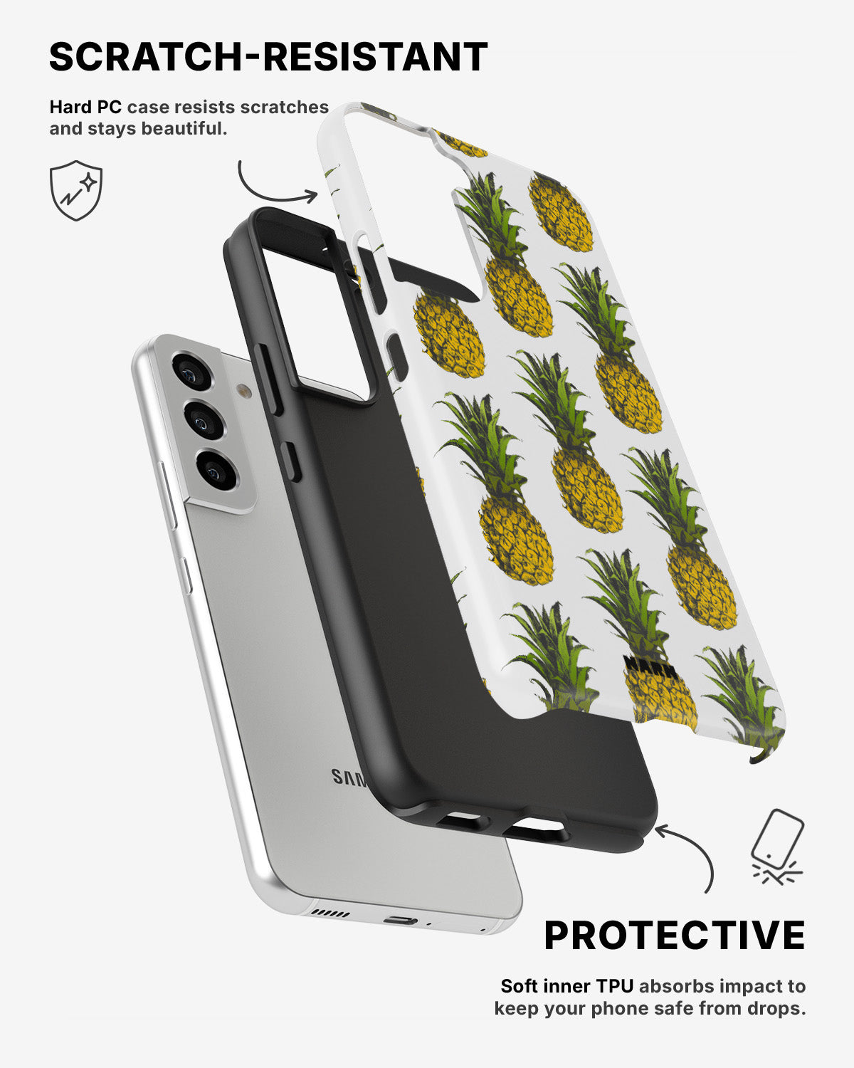 Samsung Galaxy S21 Tough Case – Pineapple Bliss - View 2