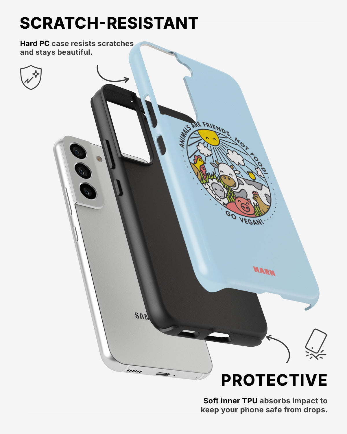 Samsung Galaxy S21 Tough Case – Friends, Not Food - View 2