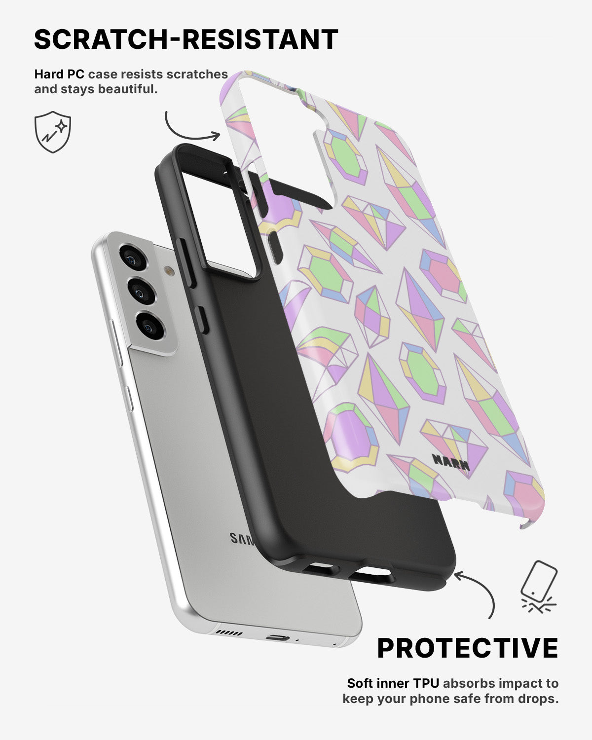 Samsung Galaxy S21 Tough Case – Diamonds - View 2