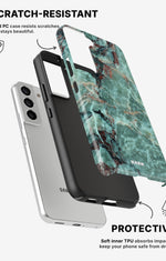 Samsung Galaxy S21 Tough Case – Green Marble - View 2