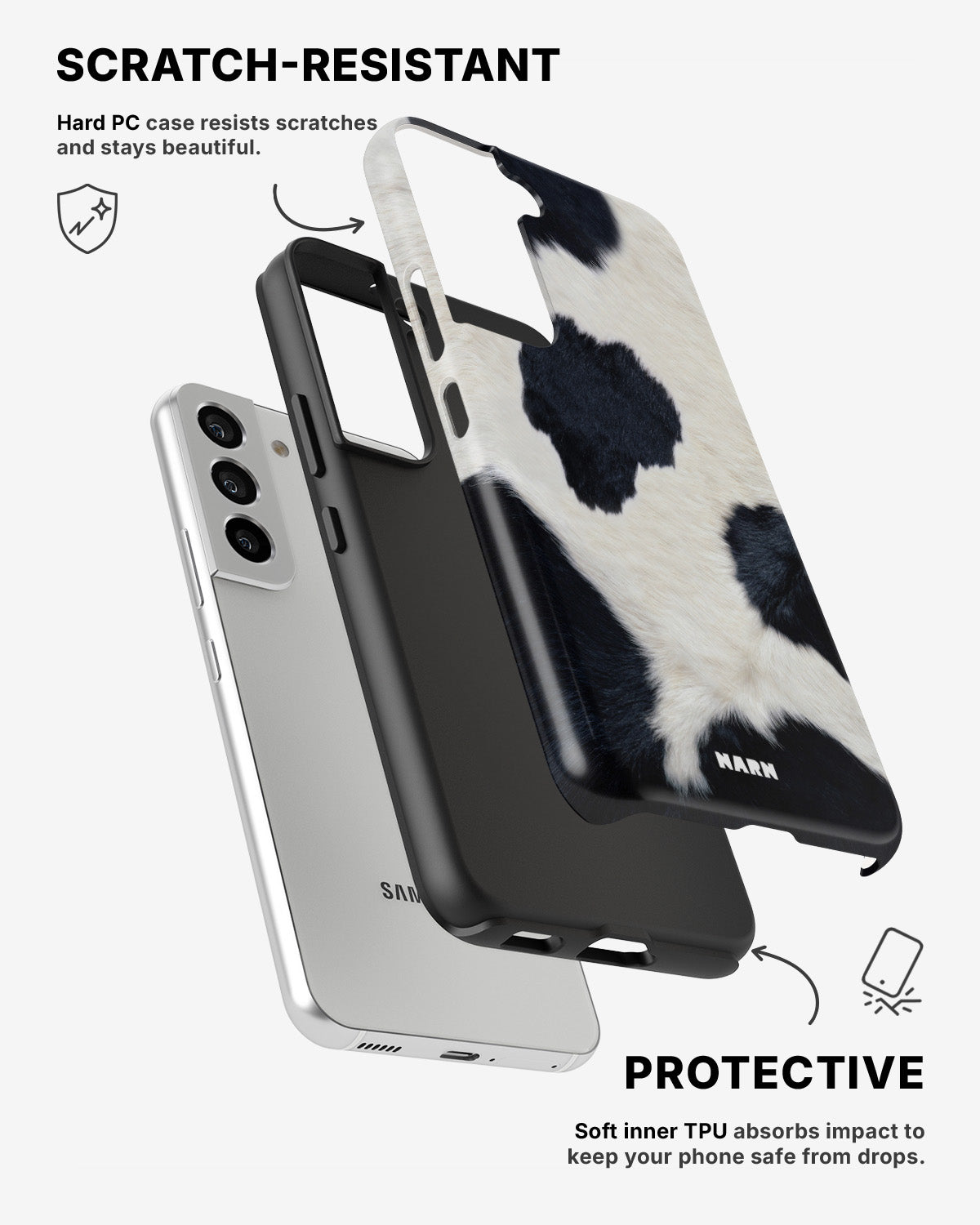 Samsung Galaxy S21 Tough Case – Cow Skin - View 2