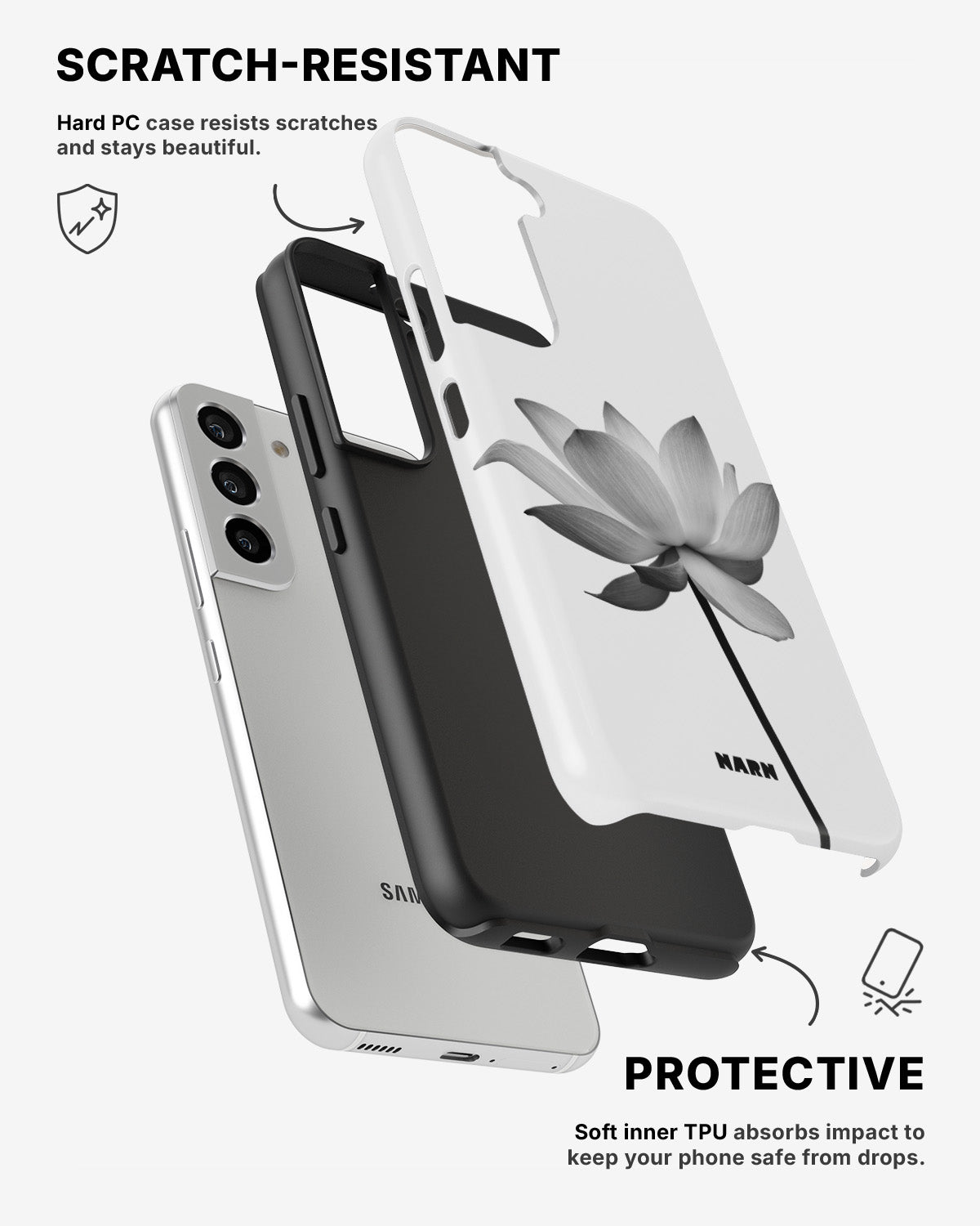 Samsung Galaxy S21 Tough Case – Lotus - View 2