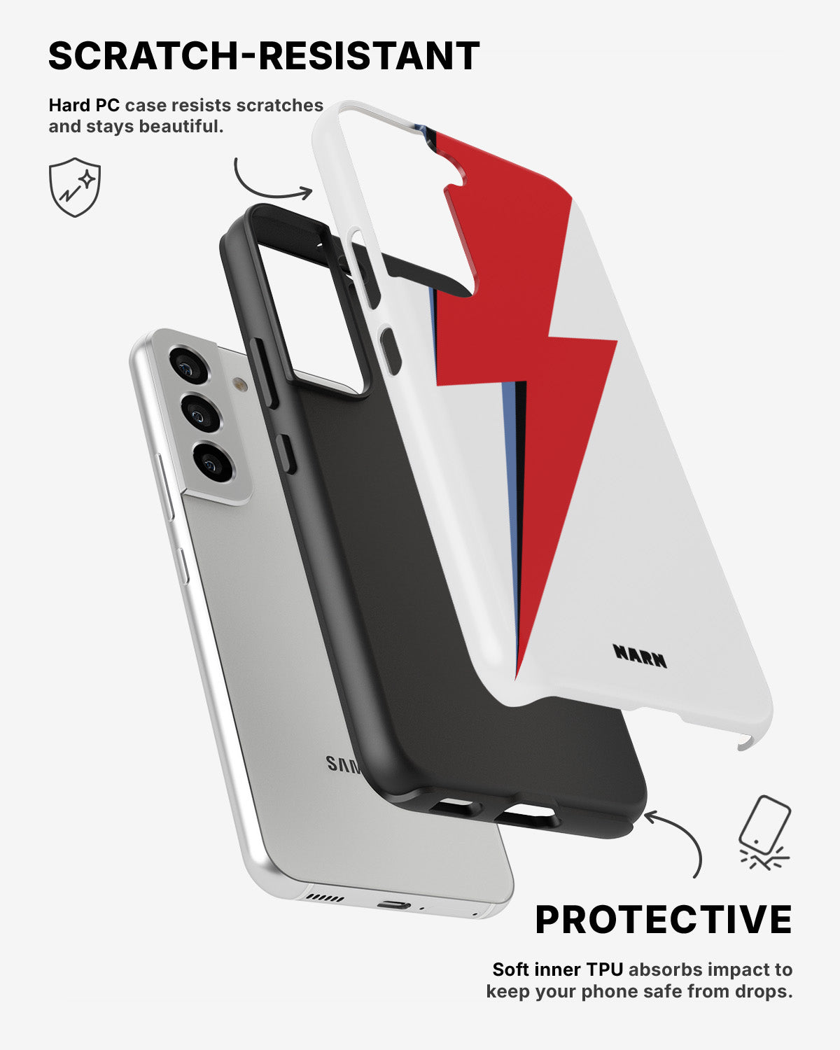 Samsung Galaxy S21 Tough Case – White Bowie  - View 2