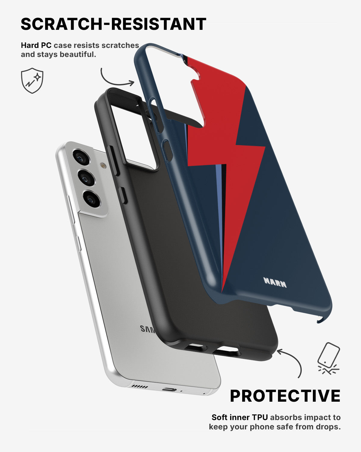 Samsung Galaxy S21 Tough Case – Blue Bowie - View 2