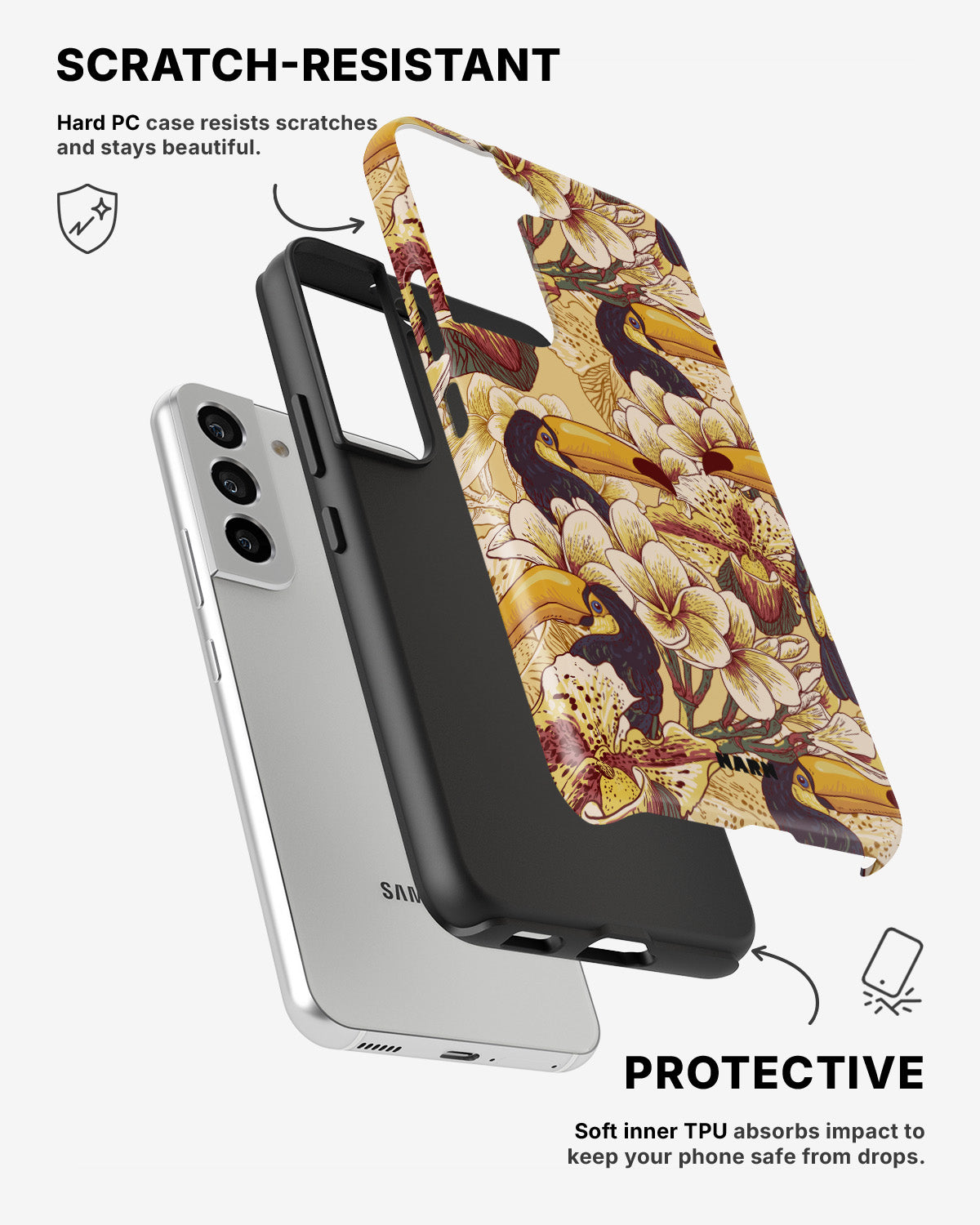 Samsung Galaxy S21 Tough Case – Toucans - View 2