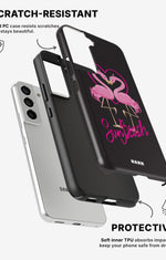 Samsung Galaxy S21 Tough Case – Beach Flamingo - View 2