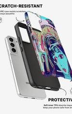 Samsung Galaxy S21 Tough Case – Abstract Cat - View 2