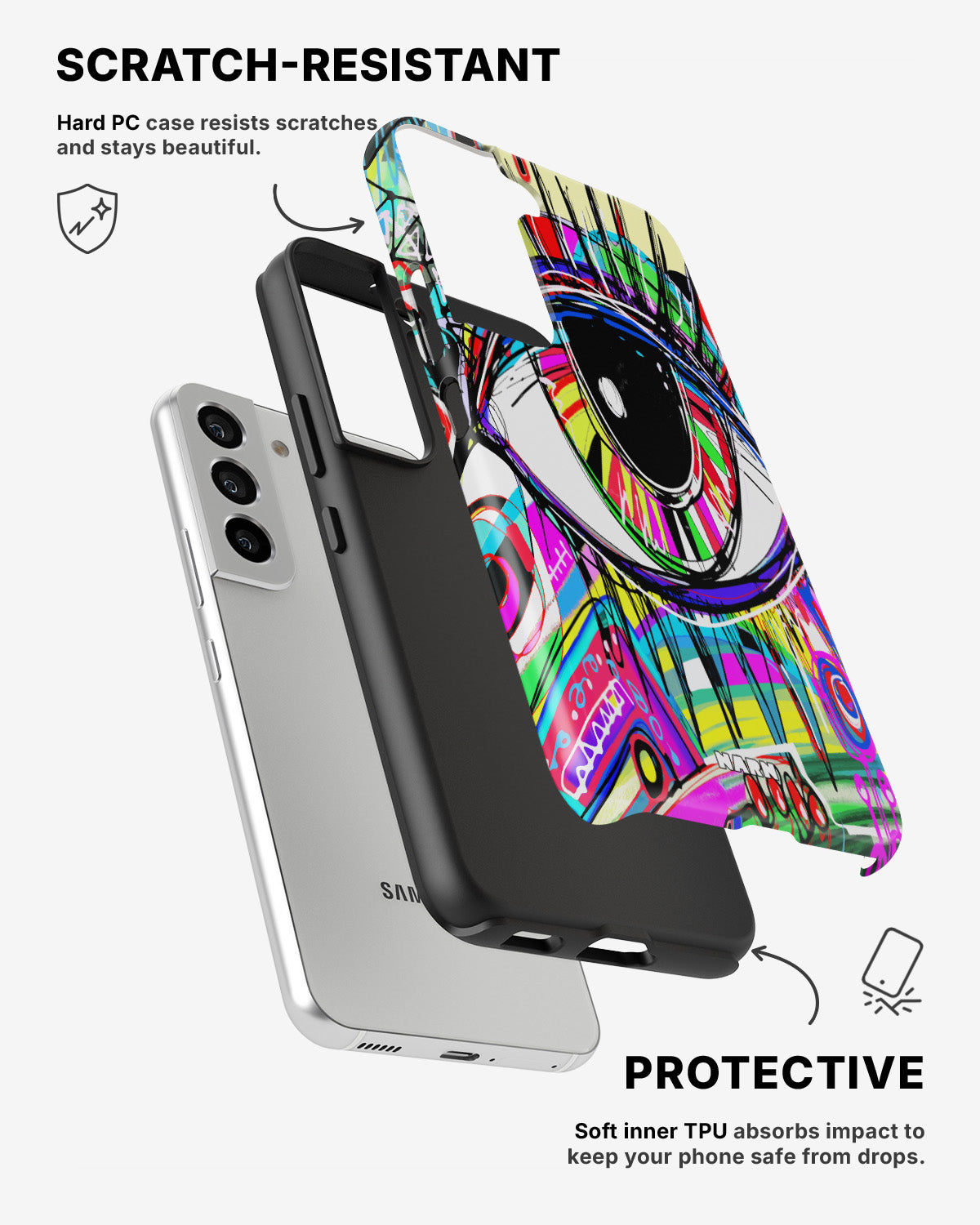 Samsung Galaxy S21 Tough Case – Abstract Eye - View 2