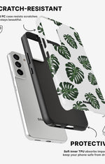 Samsung Galaxy S21 Tough Case – Monstera Pattern - View 2