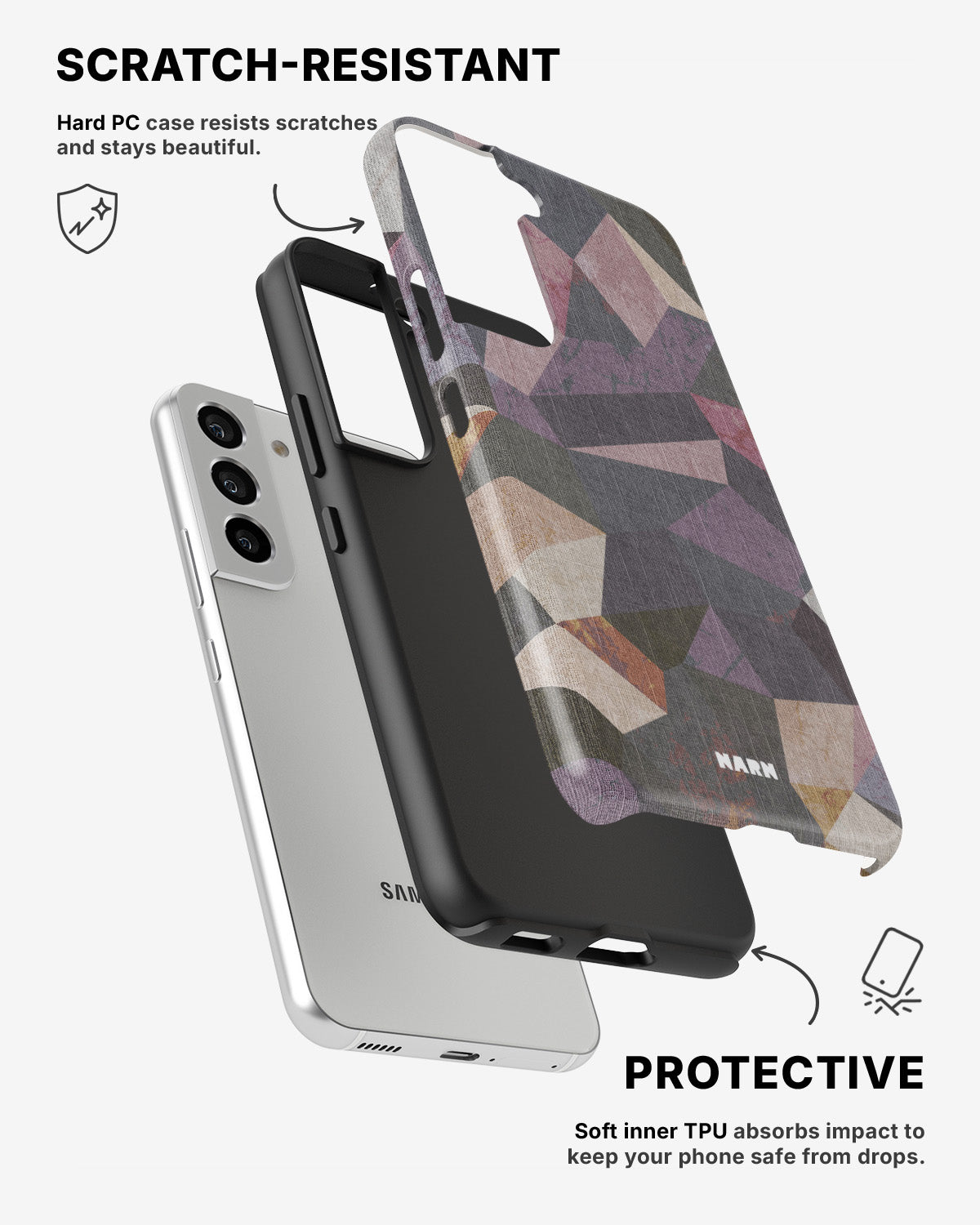 Samsung Galaxy S21 Tough Case – Triangles - View 2