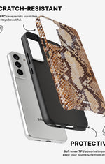 Samsung Galaxy S21 Tough Case – Brown Snakeskin - View 2