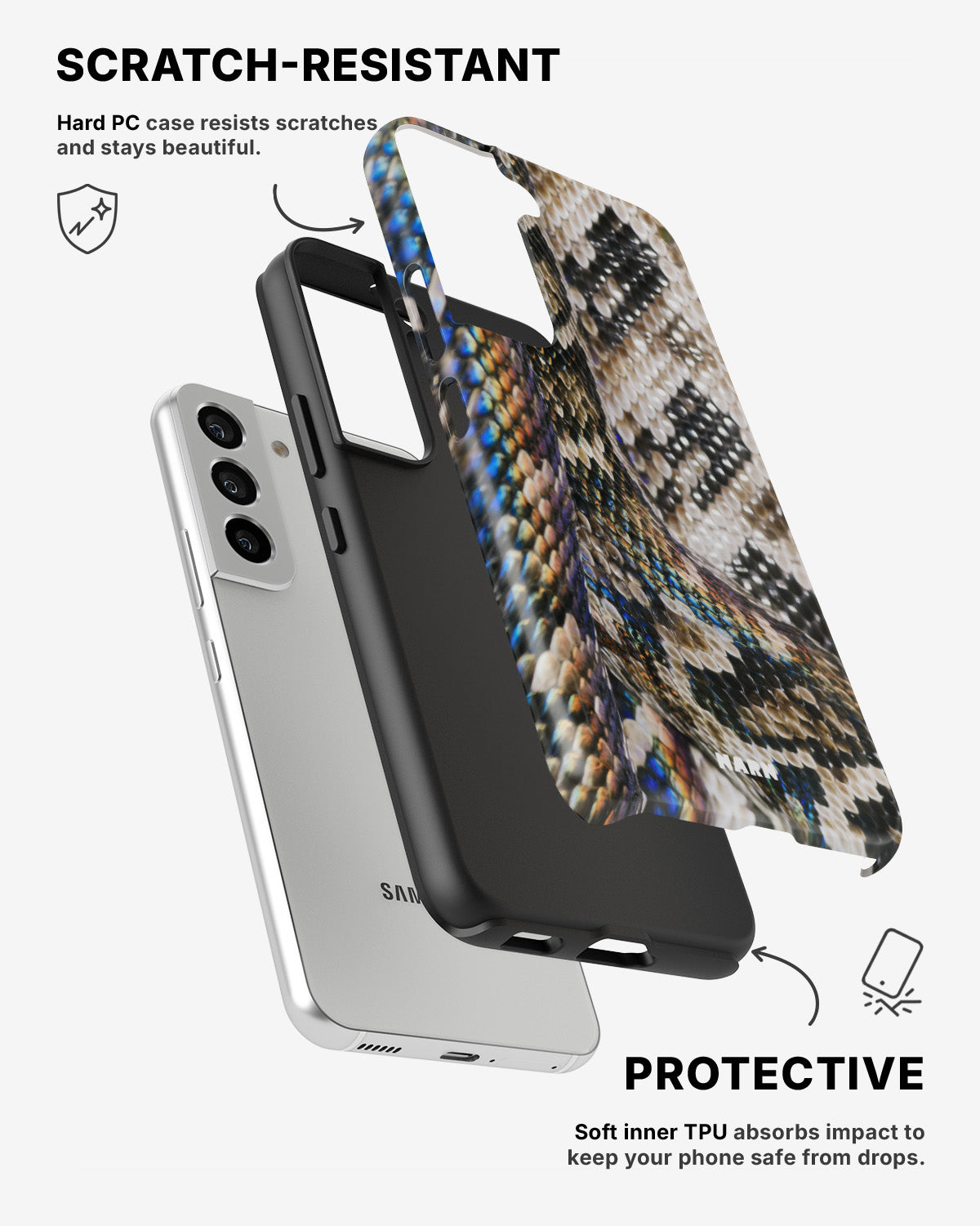 Samsung Galaxy S21 Tough Case – Shining Snakeskin - View 2