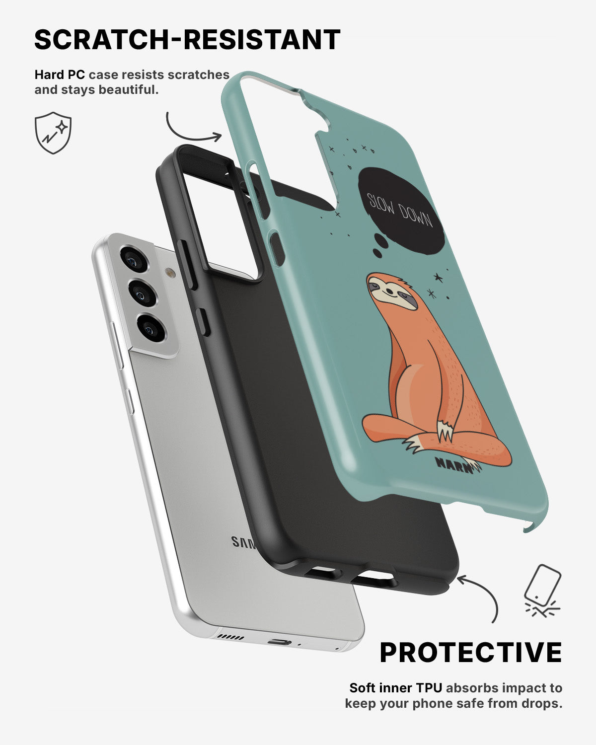 Samsung Galaxy S21 Tough Case – Slow Down Sloth - View 2