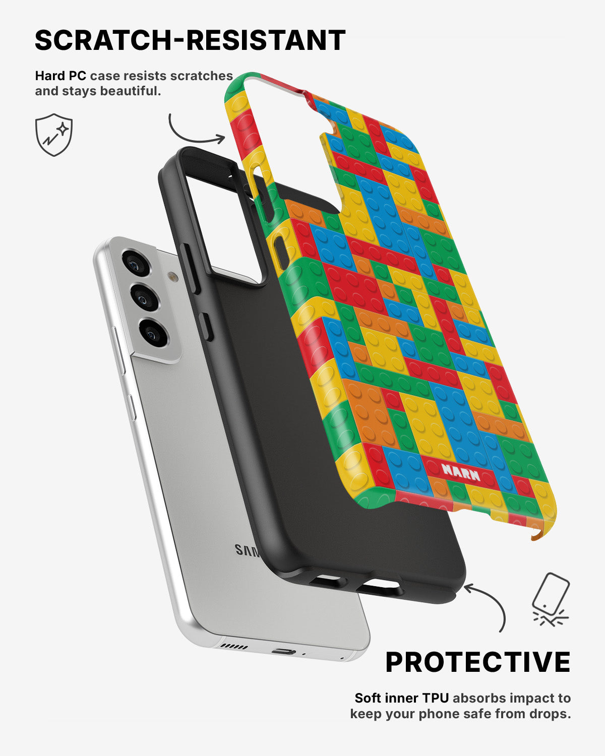 Samsung Galaxy S21 Tough Case – Building Bricks - View 2