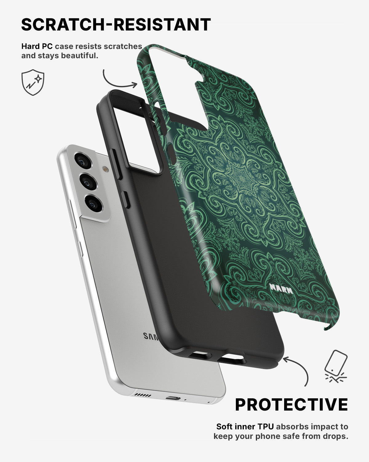 Samsung Galaxy S21 Tough Case – Retro Forest - View 2