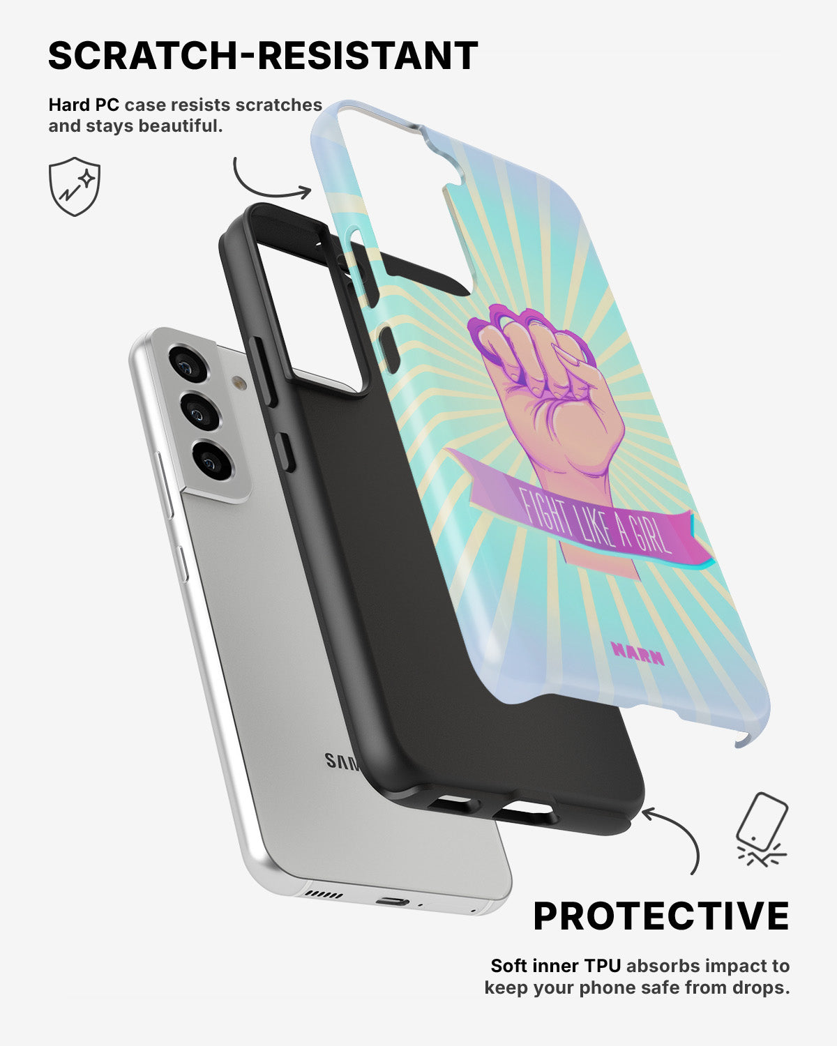 Samsung Galaxy S21 Tough Case – Fight Like A Girl - View 2