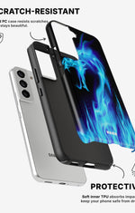 Samsung Galaxy S21 Tough Case – Blue Flames Dragon - View 2