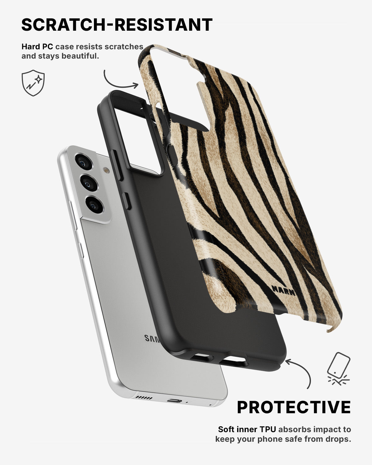 Samsung Galaxy S21 Tough Case – Wild Zebra - View 2