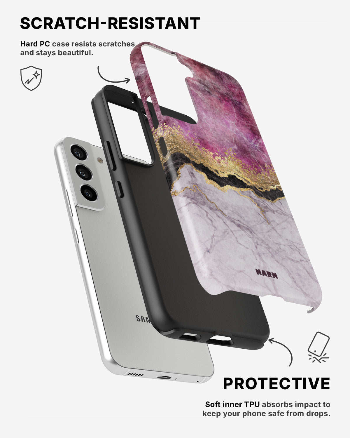 Samsung Galaxy S21 Tough Case – Pink Dream - View 2