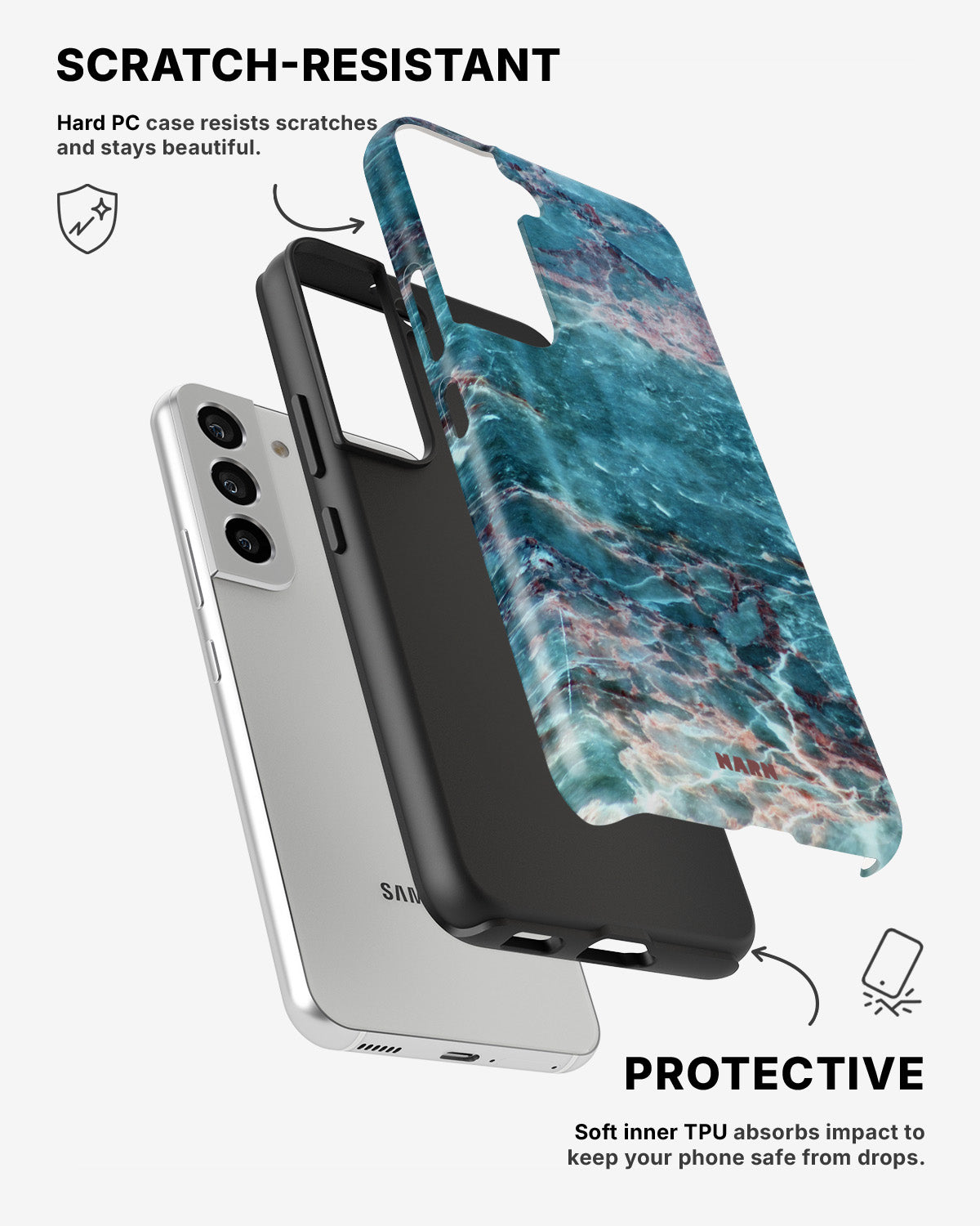 Samsung Galaxy S21 Tough Case – Icy Marble - View 2