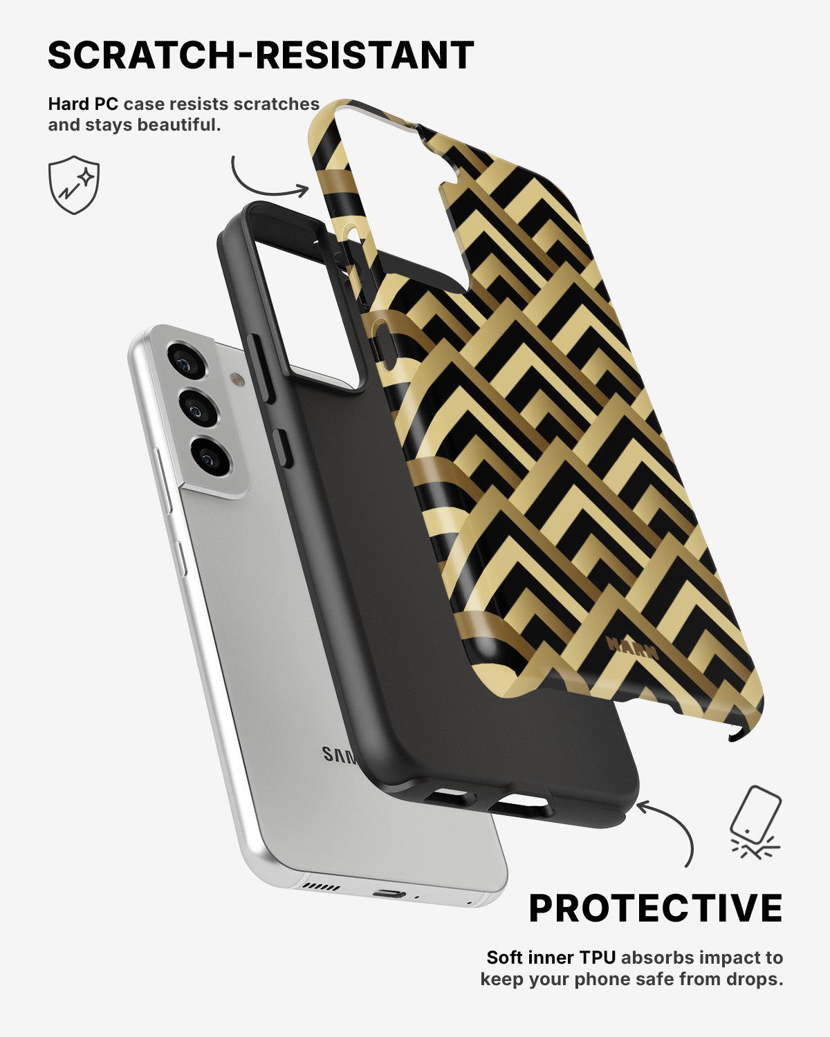 Samsung Galaxy S21 Tough Case – Goldline - View 2