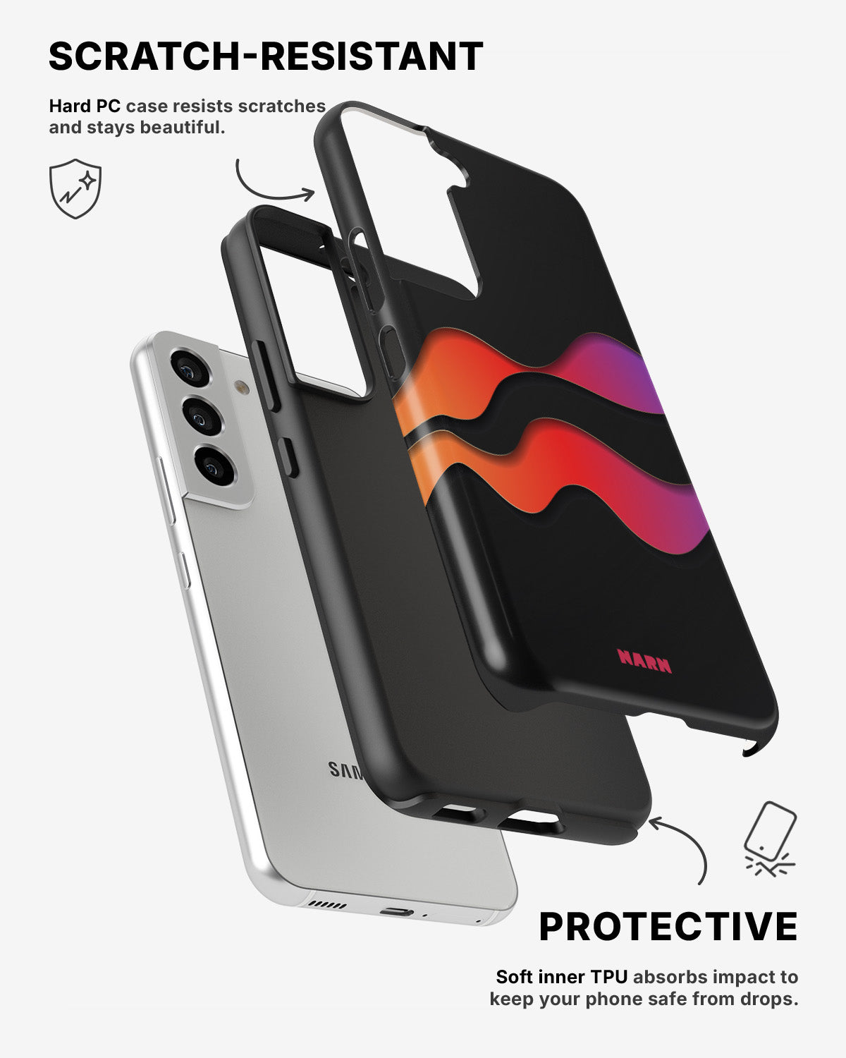 Samsung Galaxy S21 Tough Case – Color Wave - View 2